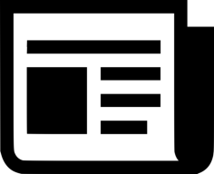 Gui Newspaper Outline Svg Vector, Free Vectors File